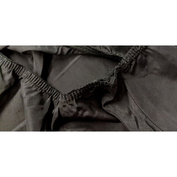BARBIZON - VINTAGE WOMEN'S BLACK CREPE MIDI SKIRT SLIP - HALF SLIP - SIZE S - Picture 11 of 11